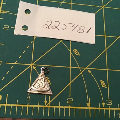 Sterling Silver Iyob Filiae Charm triangle with number