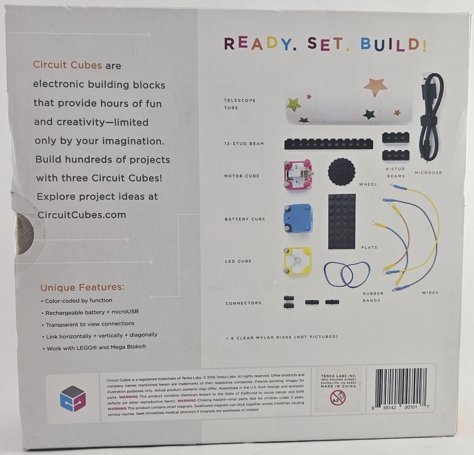 Nuevo Circuito Cubos Arte Inteligente Tallo Educativo Aprendizaje Juguete Kit de Construcción #2 Edad 8+ Foto 2 de 4