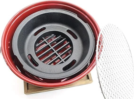 Японский гриль Ikenaga Hibachi барбекю 10,2 дюйма D угольная водяная плита сковорода SHICHIRIN - Изображение 4 из 4