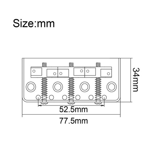New 2024 Short Telecaster Style Hardtail Bridge Chrome Compensated Brass Saddles - Picture 2 of 6