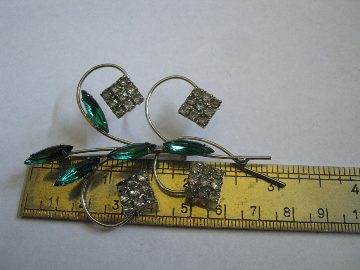 ビンテージ風ブローチセット 7点 Set/ 3 VINTAGE 7/8” Clear