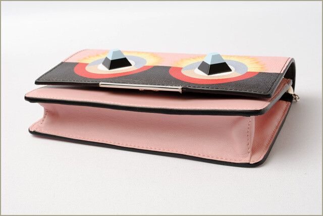 FENDI AUTH mini-bag leather 8M0346 SQT F02L0 multicolored pink