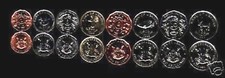 UGANDA AFRICA 1 2 5 10 50 100 200 500 SHILLING 1987-2003 ANIMAL UNC COIN 10 SETS