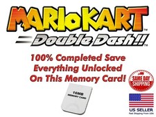 Mario Kart Double Dash Unlocked GameCube Memory Card 100 All Characters Tracks