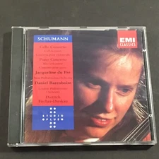SCHUMANN Cello & Piano Concerto FISCHER-DIESKAU BARENBOIM DU PRE CD EMI