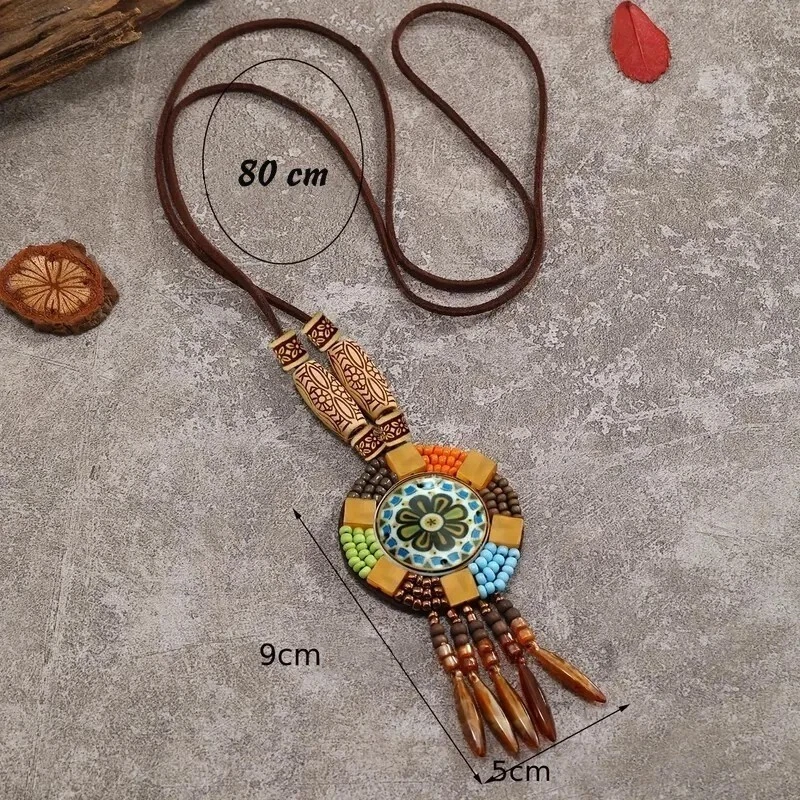 Boho Ethno Hippie Collier Kette 80 cm - Bild 3 von 4