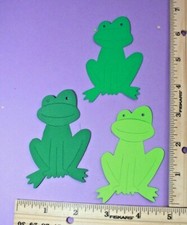 10 FROGS cardstock paper die cut embellishments scrapbook / card making