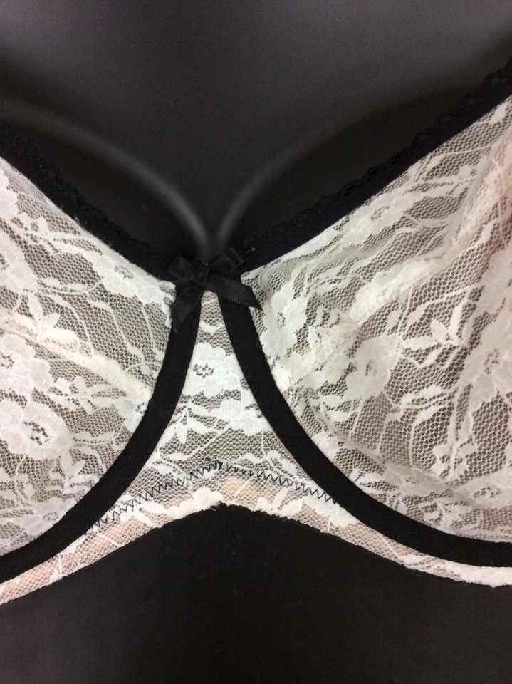40DD NWOT Jezebel Unlined Seamed Full Support Sexy Lace Bra NEUTRALS 91008 - Image 2 of 4