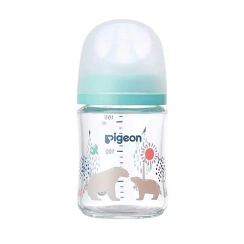 Pigeon - Breast Milk Feeling Heat-Resistant Glass Bottle - 160ml - Bear - Picture 2 of 8