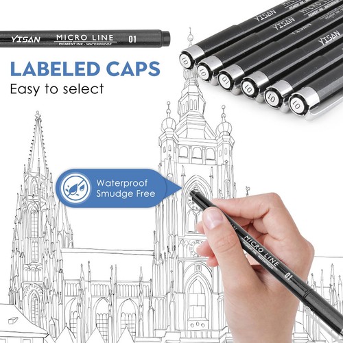 Ultra Fine Tip Writing Pens,0.25mm,Fine Point,No Bleed,Art Markers for Drawin... - Picture 5 of 6