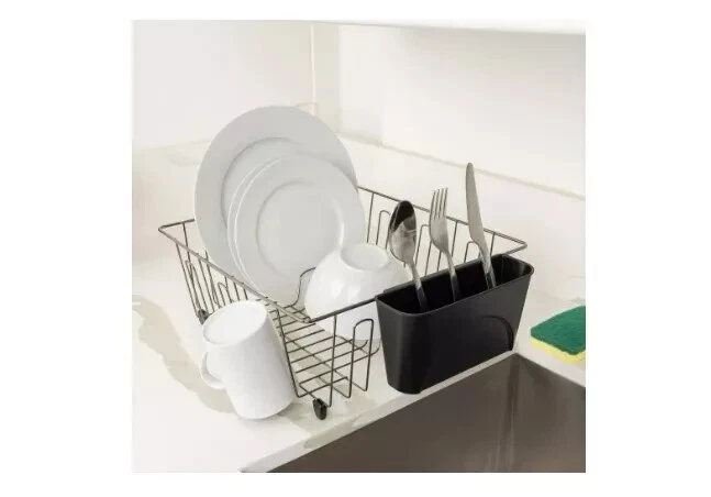 Mainstays 小盘排水架 - 铬/黑色 — 第 4/4 张图片