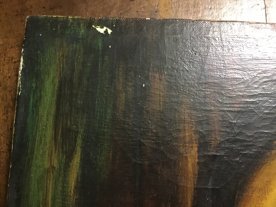 🌈 Montesano ( Trapani XX ) olio su tela del 1972 “Il fascino” No Ligabue - Immagine 3 di 4