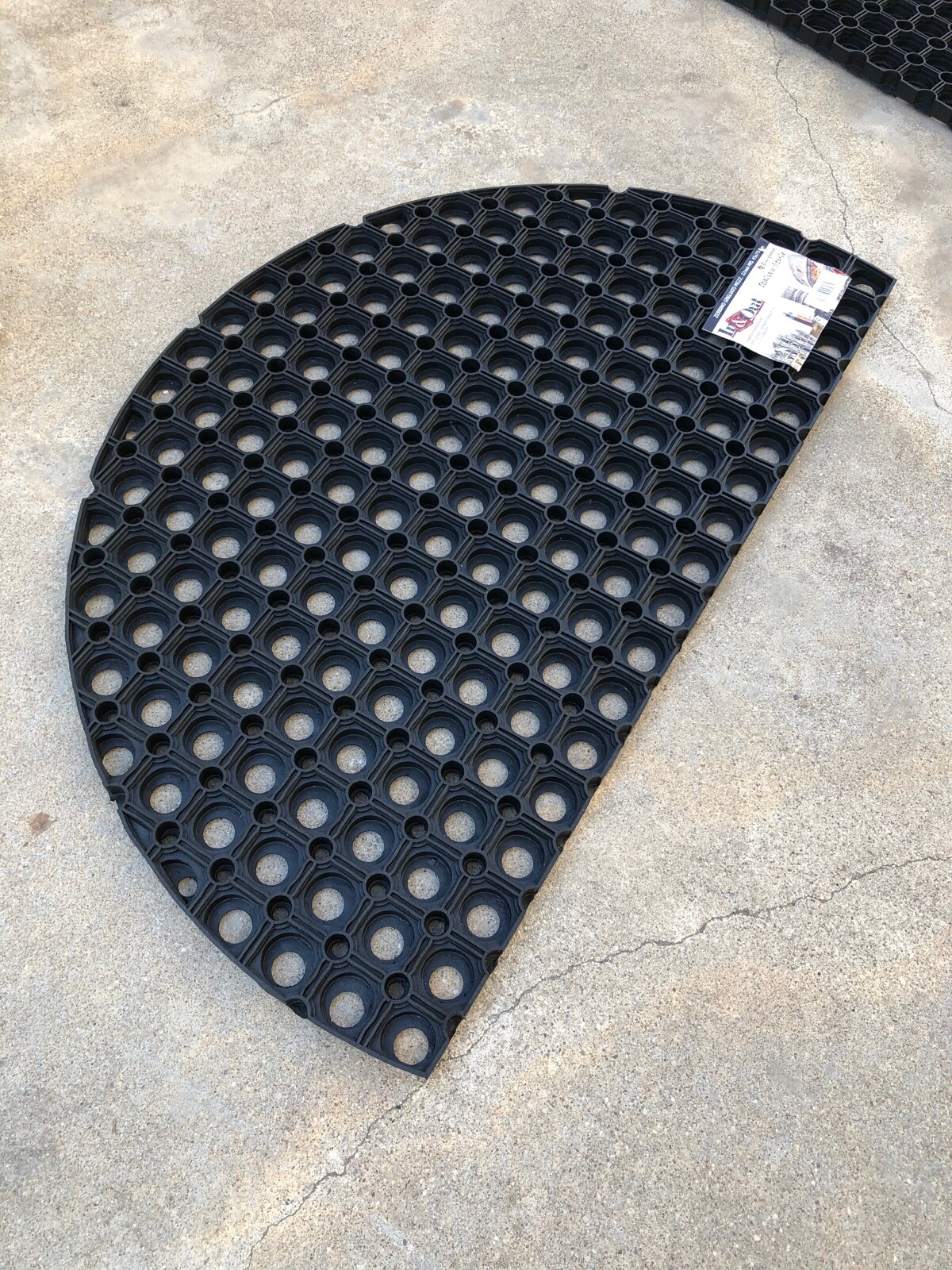 Zerbino In Gomma JVL Ellipse 40x70 Cm | Raschietto Con Superficie Borchiata | Antiscivolo | Colore Nero