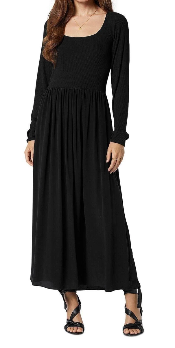 knee length dresses for ladies Elmont Long Sleeve Maxi Dress
