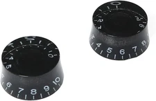 2PCS Black Guitar Speed Control Volume Tone Knob for Electric Guitar Replacement