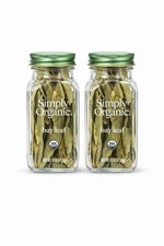 Simply Organic Bay Leaf 0.14 oz 4g   Pack of 2   USDA Organic   Glass Jar