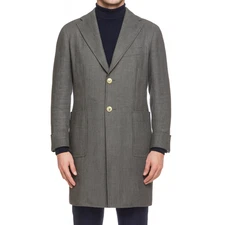 STILE LATINO Napoli Gray Wool Coat EU 50 US 40