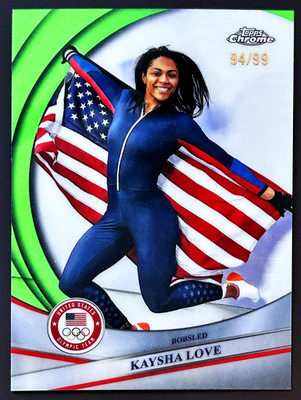 2026 Topps (CHROME) (GREEN REFRACTOR) (#93/99) Kaysha Love #23 - NEAR MINT Cond