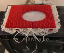 Vintage Handmade Grannycore Photo Album Strawberry Polkadots Lace Trimmed 4x6