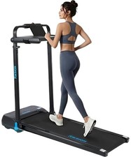 RIKISION Foldable Electric Treadmill Compact LCD Display Home Use