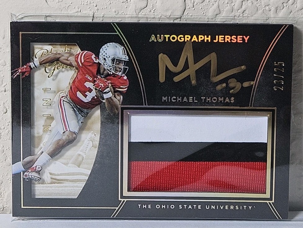 Michael Thomas Panini Black Gold Collegiate Autograph Jersey #78 Jersey Autograph