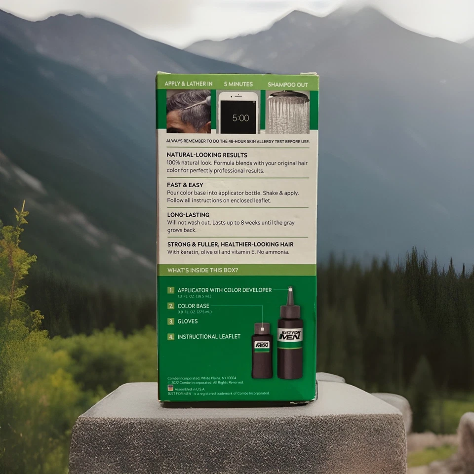 Cabello Just For Men, champú en color, marrón más oscuro Foto 3 de 4