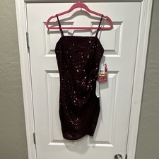 Emerald Sundae Sequin Strappy Bodycon Short Dress Size M
