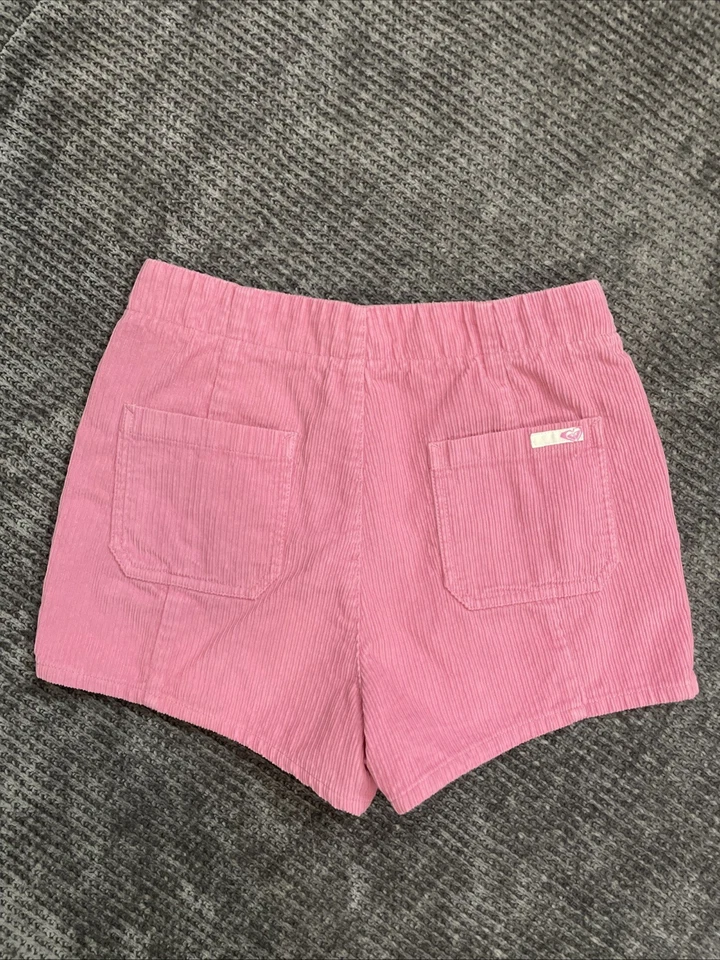 Roxy Sessions 棉灯芯绒短裤粉色高腰 27 码 — 第 2/4 张图片