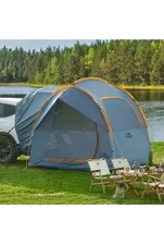 JOYTUTUS SUV Tent for Camping with Rainfly, Double Door Design Car Tent with ...