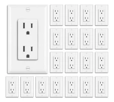 Lot of 20 BESTTEN 15 Amp Decorator Wall Receptacle Outlets New