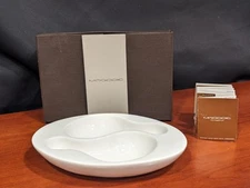 Vintage Magppie ceramic serving bowl dish spoon rest