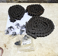 #60 Roller Chain Lot of 3 Chains, 8 connecting links 