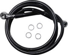 Drag Specialties 1741-5840 Extended Stainless Steel Front Brake Line Kit Plus...