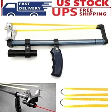 Outdoor Telescopic Slingshot with Red Laser Aim Hunting Slingshot Catapult