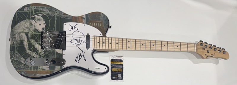 THE PIXIES SIGNED CUSTOM DOOLITTLE GUITAR BLACK FRANCIS JOEY DAVID 3X JSA COA