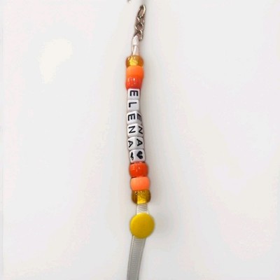 PERSONALISED BEADED KEYRINGS/BAG TAG/NAME/SCHOOL END OF TERM PRESENT TEACHER