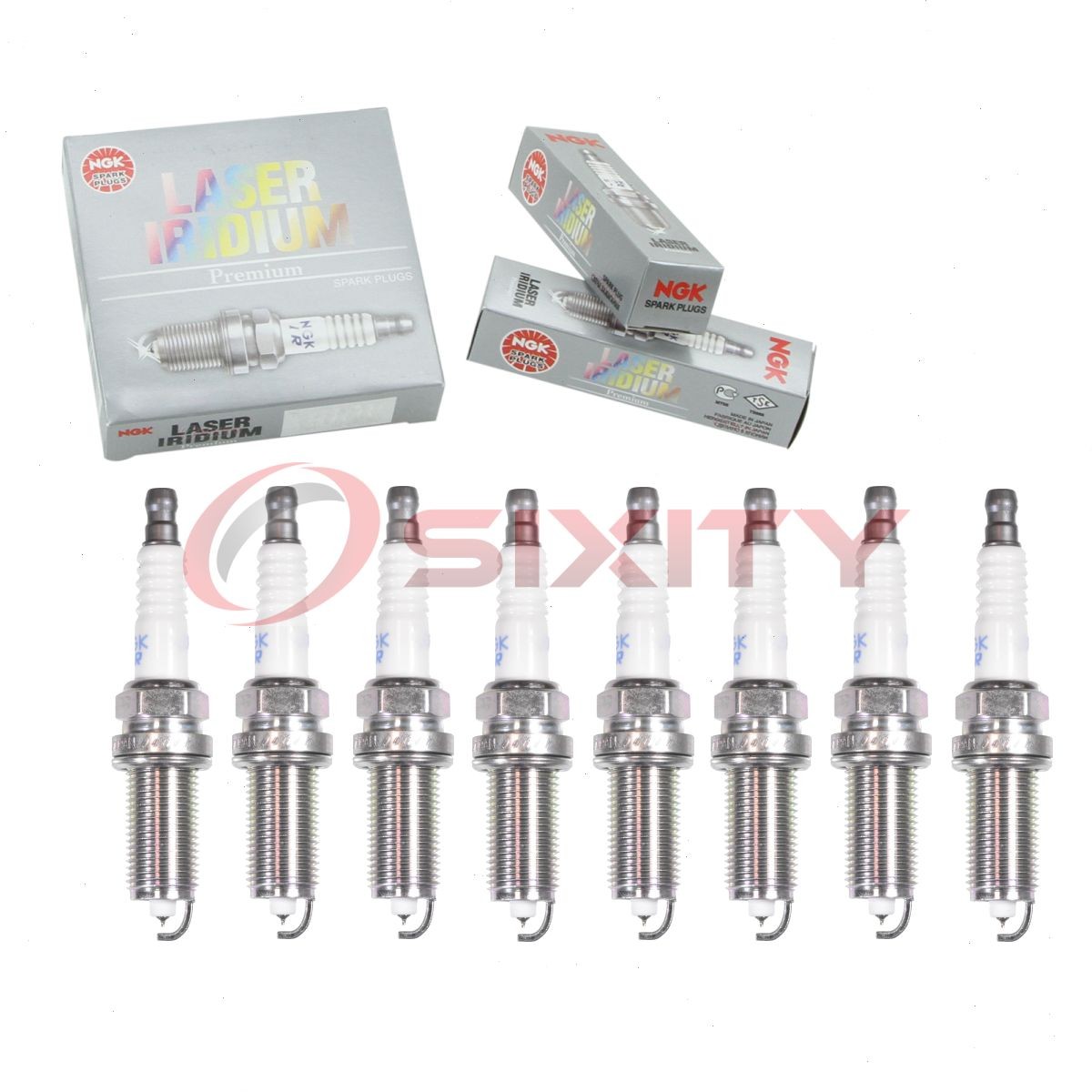 8 pc NGK Laser Iridium Intake Side Spark Plugs for 2008-2010 Dodge Dakota pc