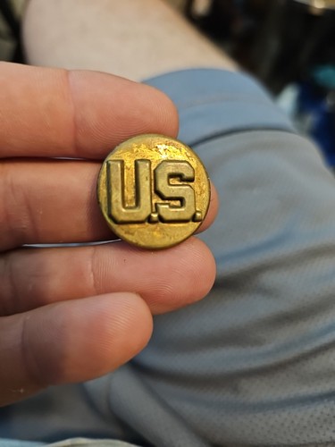 Vintage WWII U.S. ARMY MILITARY Uniform Collar BRASS INSIGNIA Unique Clutch