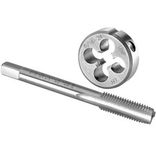Burkit 5/16"-24 UNF Tap and Die Set Left Hand, 5/16 x 24 UNF Machine Thread T...