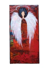 Angel Light Being Painting Canvas Original Art by Rain Crow