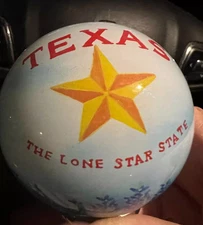 Ne'qwa Art Reverse Painted Wine Stopper Texas The Lonestar State Trieste Cordova