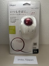 Digio2 Trackball Mouse Small Wireless 5-Button Laser Index Finger White JP