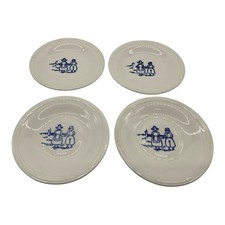 Edwin M. Knowles China Co. Vintage Ceramic Child's Tea Set Saucer, Set of 4