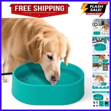 3.7L Heated Water Bowl for Dog  Cat, Outdoor Heated Dog Bowl, Large Waterpro...