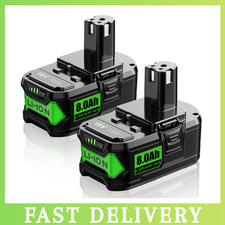 2 Pack 8.0Ah Replacement Battery for Ryobi 18V ONE P102 P103 P104 P105