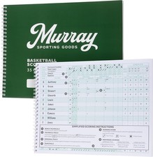 Classic Basketball Scorebook - 35 Games Green Score Keeper Book  Stat Tracke...