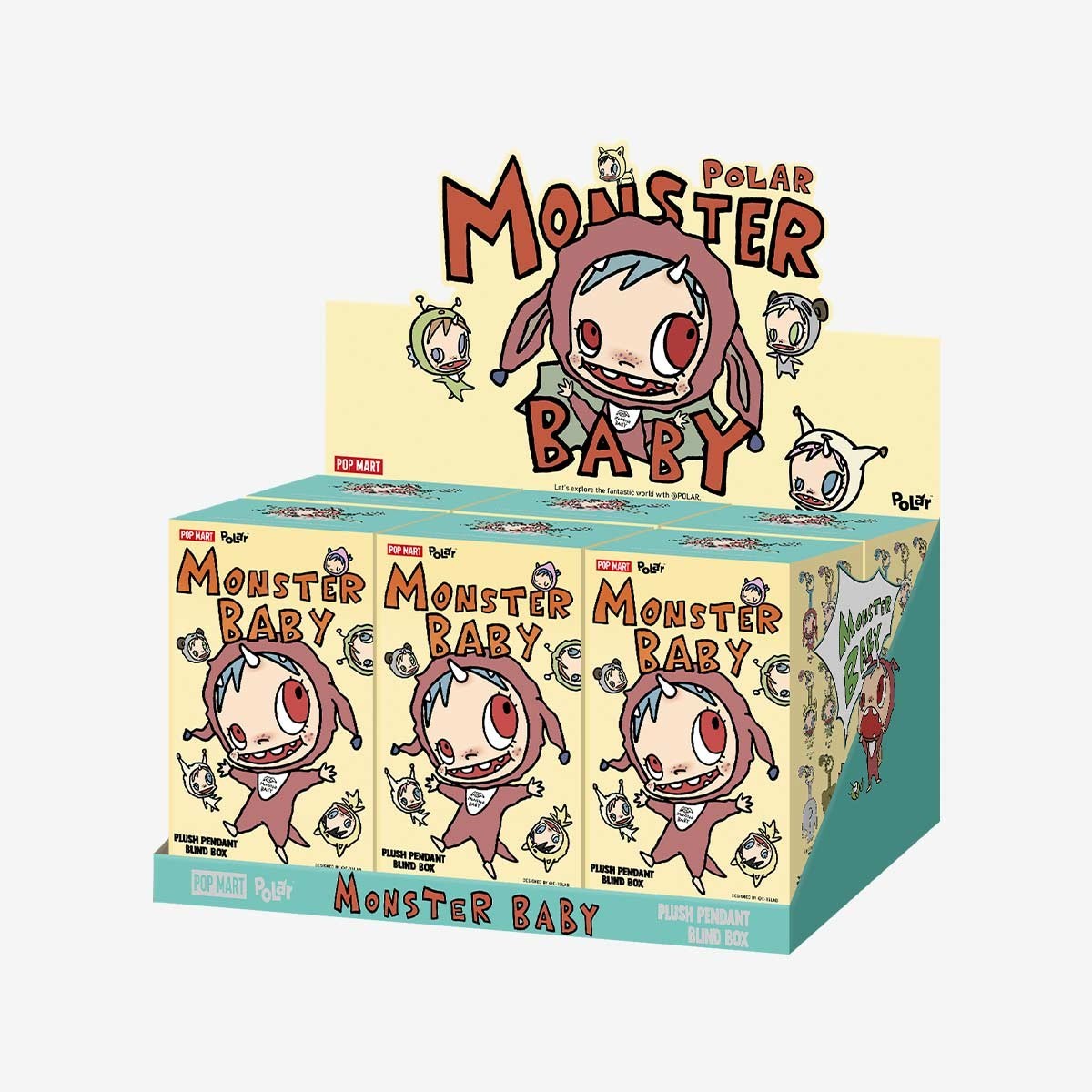 POP MART MONSTER BABY 2個セット POP MART POLAR - Monster Baby Collection Series Plush Pendant Ver