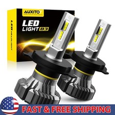 Super Bright H4 9003 Headlight LED Bulbs High Low Beam 100W 6500K Plug Play 2/4X