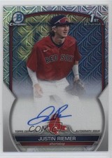 2023 Bowman Draft Chrome Prospect HTA Choice Refractor Justin Riemer Auto 0p92