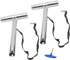 Adjustable Stainless Steel Outrigger Stylish Fishing Rod Holder for Boat (2Pack)